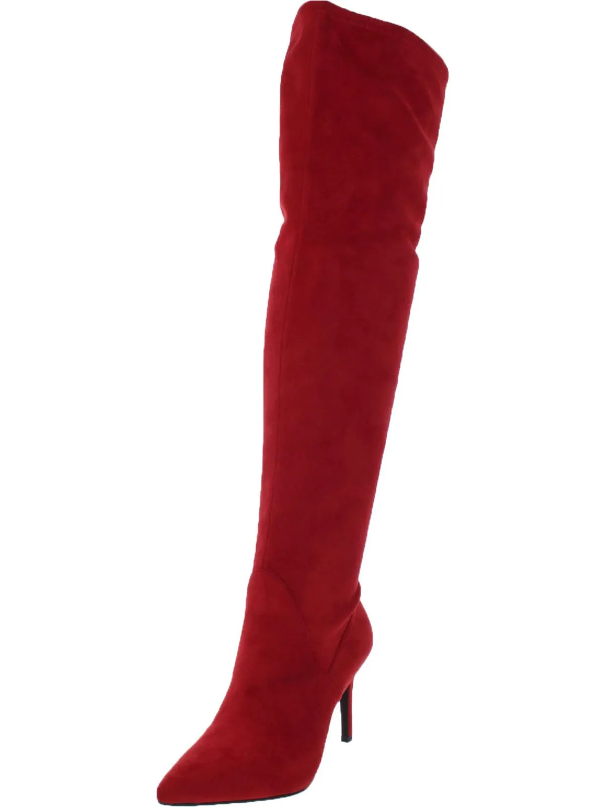 Abrine Womens Solid Pull On Over-The-Knee Boots
