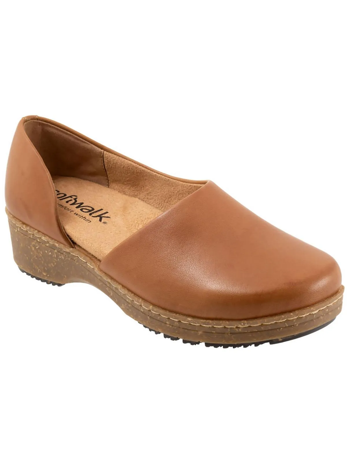 Addie Womens Leather D'Orsay Clogs
