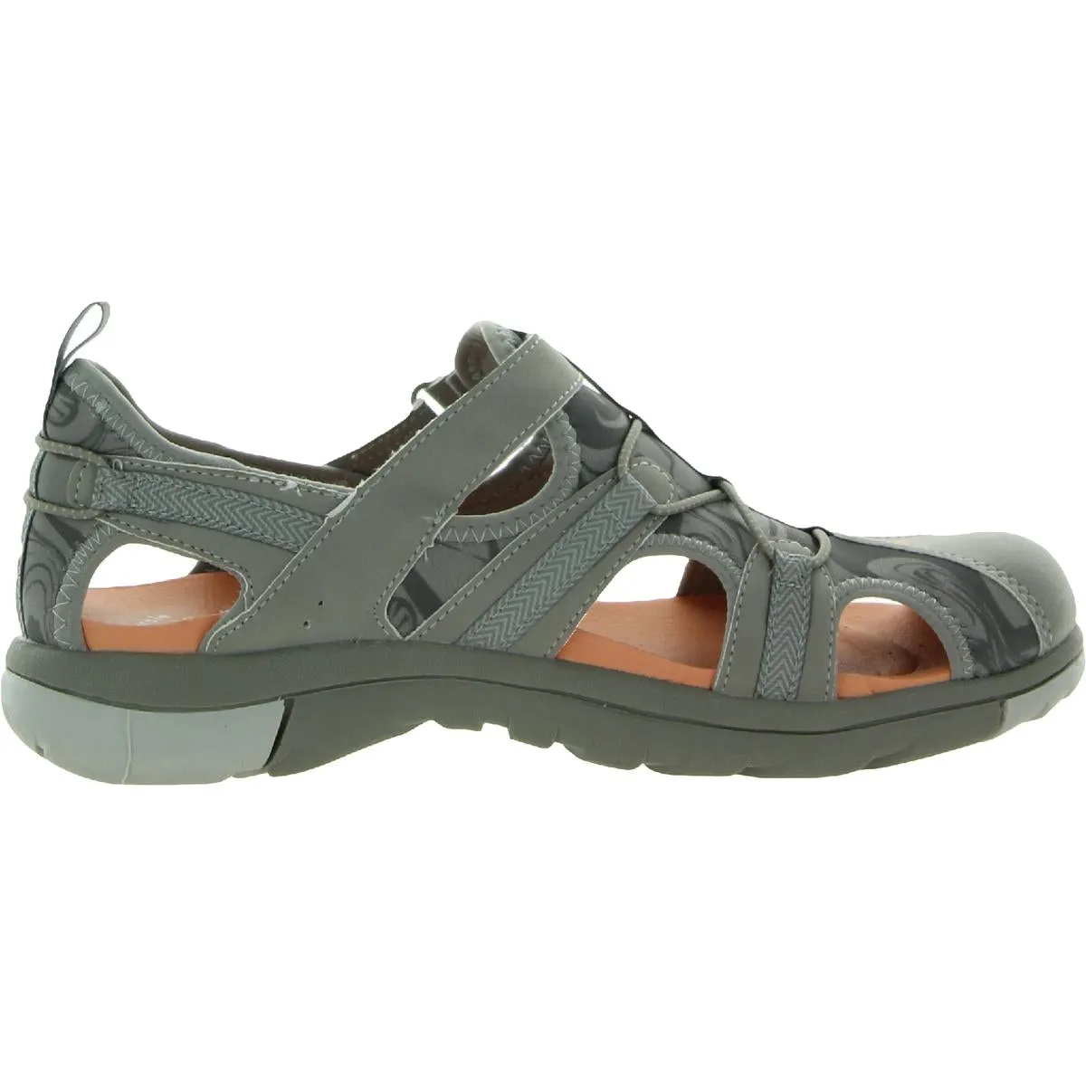 Adelle Trek Womens Faux Leather Ankle Strap Sport Sandals