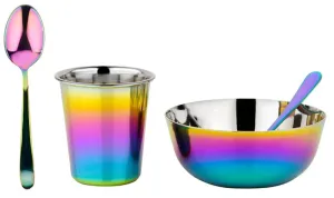 Ahimsa Stainless Steel Starting Solids Infant Set - Rainbow