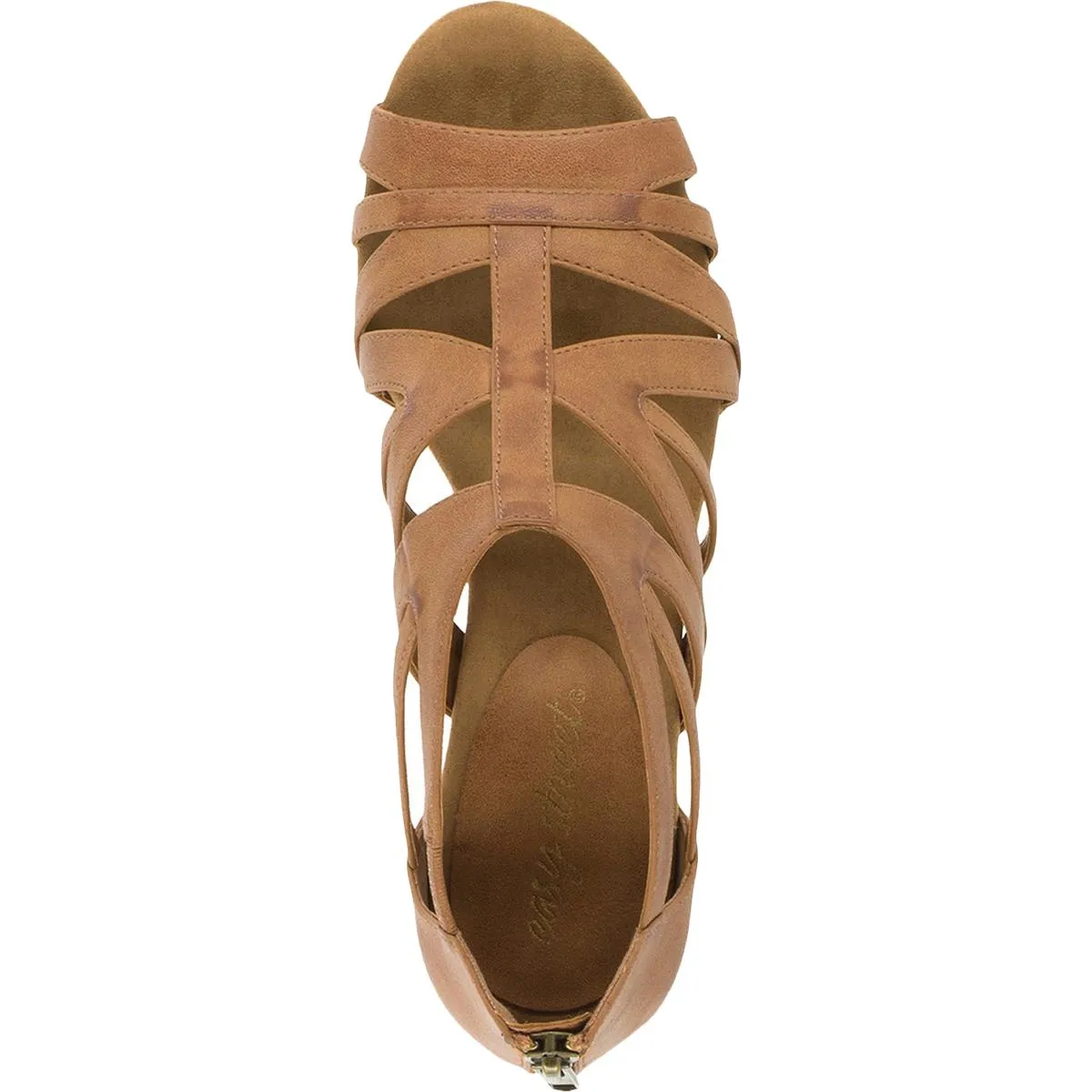 Amaze Womens Faux Leather Gladiator Dress Sandals