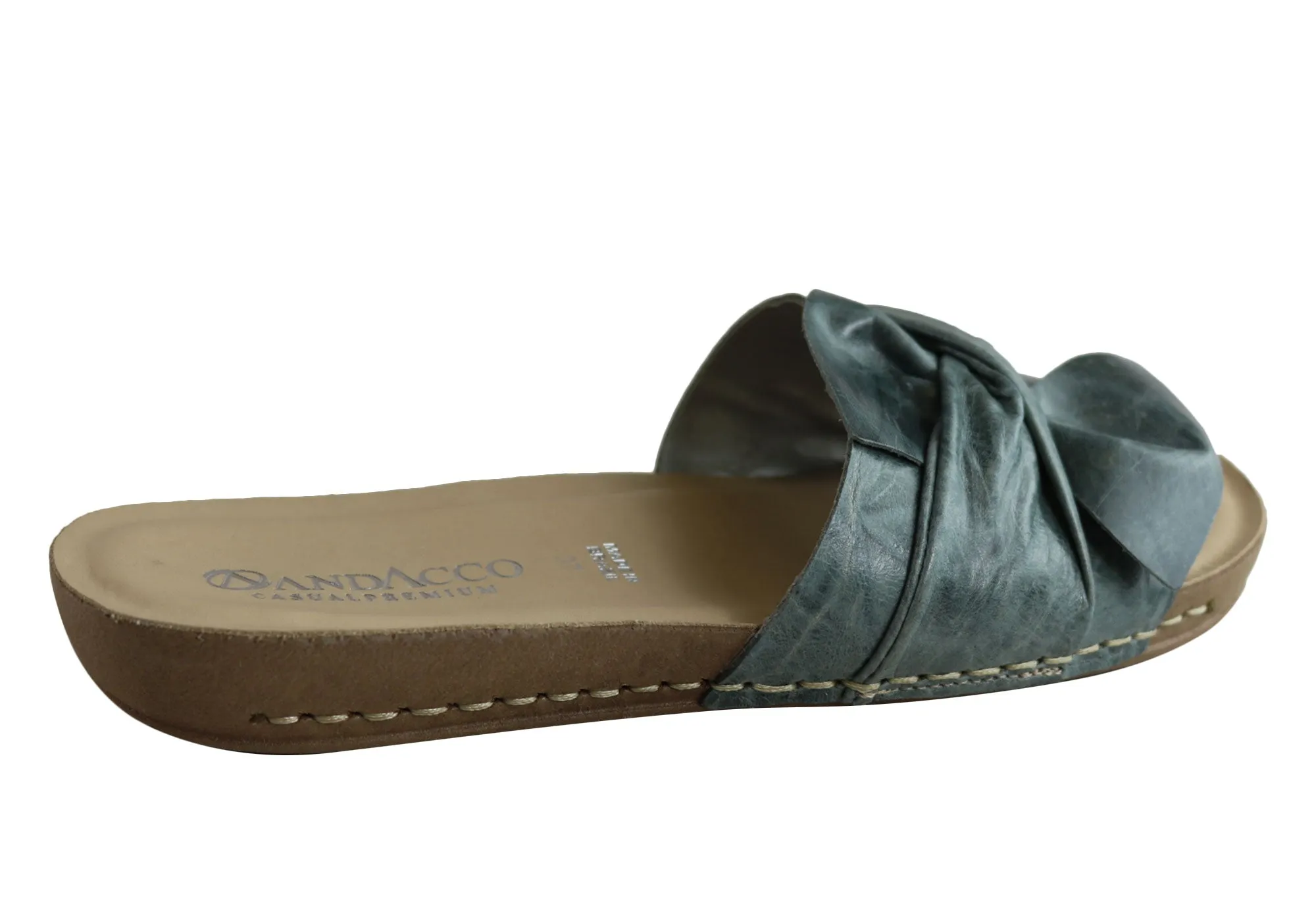 Andacco Maze Womens Comfortable Leather Slide Sandals Made In Brazil Andacco Shoes