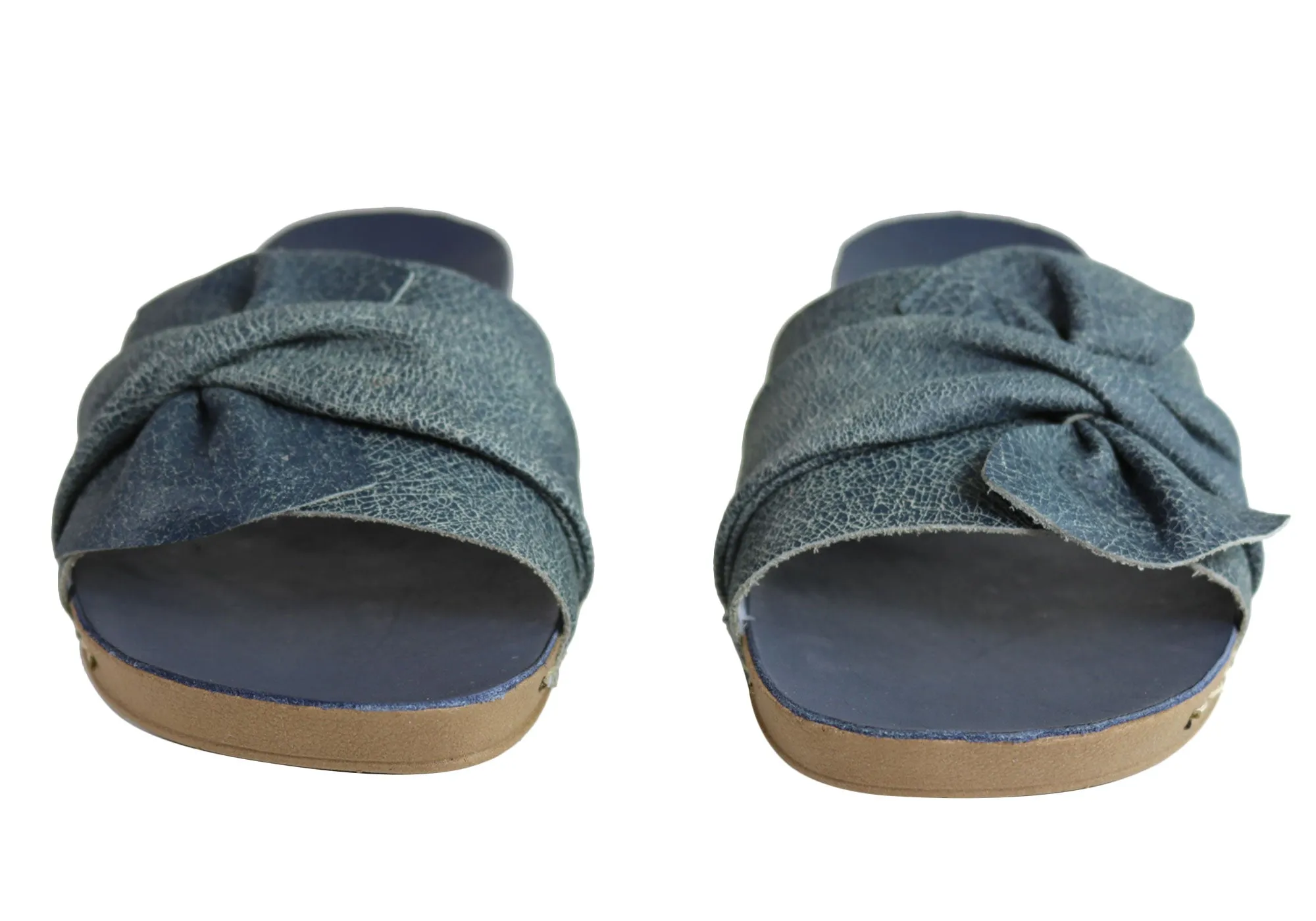 Andacco Maze Womens Comfortable Leather Slide Sandals Made In Brazil Andacco Shoes