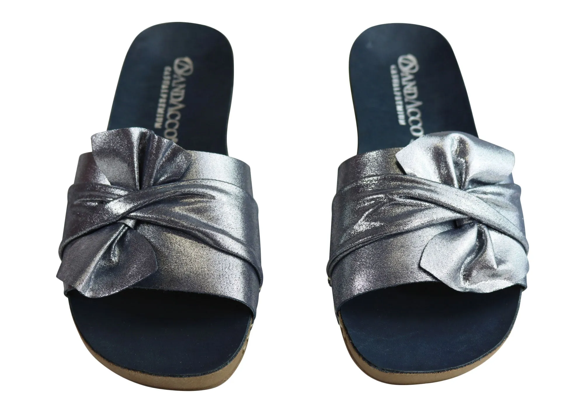 Andacco Maze Womens Comfortable Leather Slide Sandals Made In Brazil Andacco Shoes