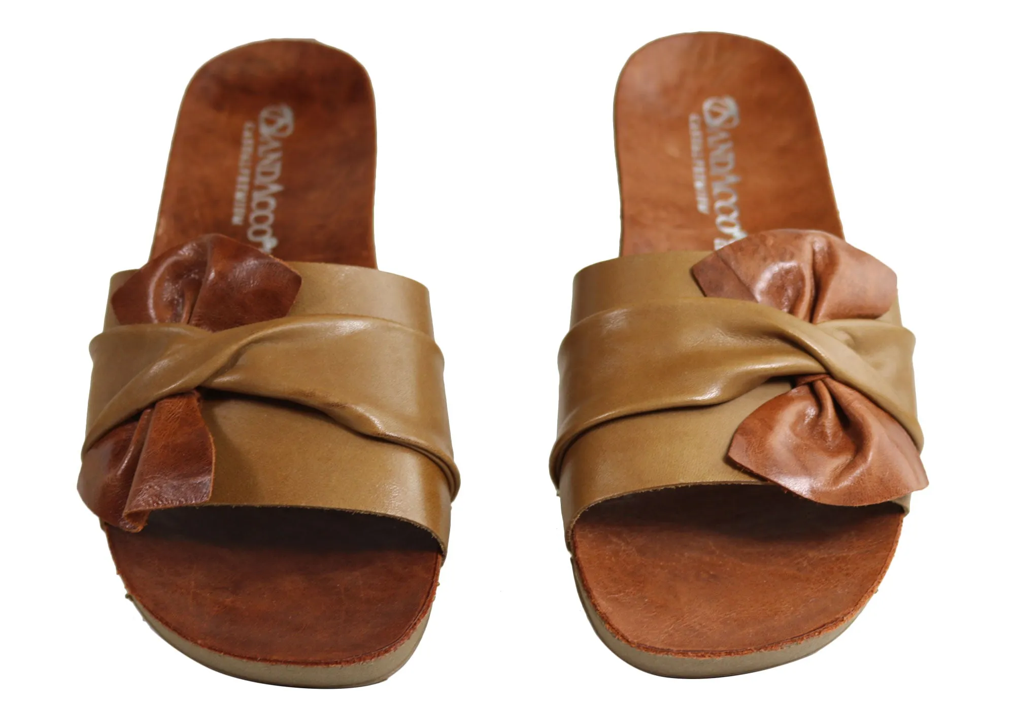 Andacco Maze Womens Comfortable Leather Slide Sandals Made In Brazil Andacco Shoes