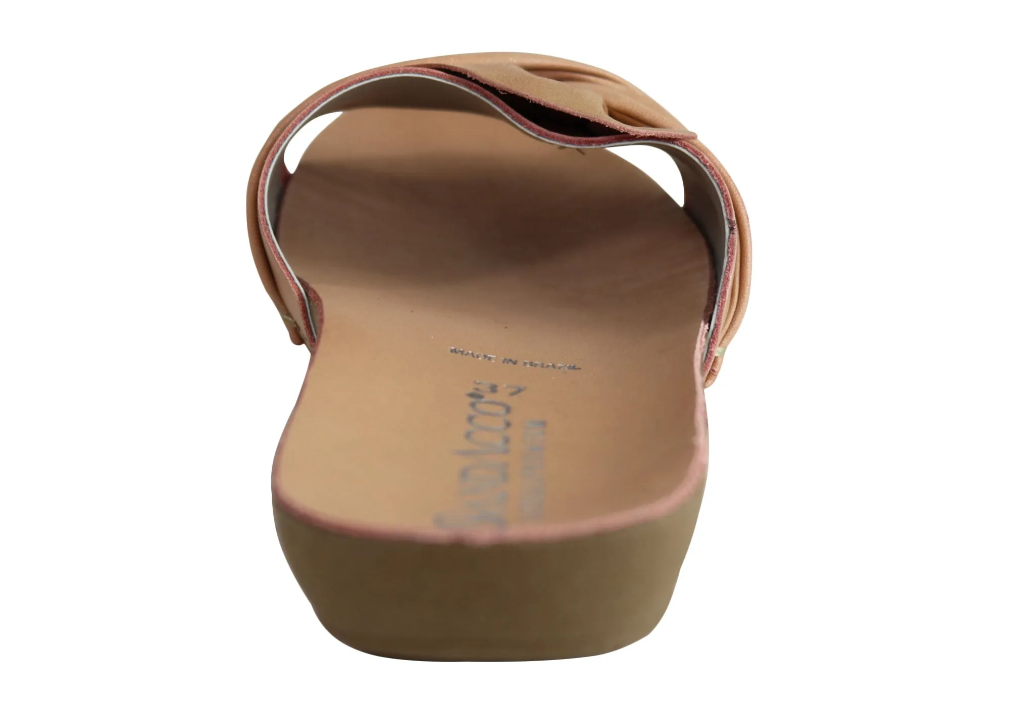 Andacco Maze Womens Comfortable Leather Slide Sandals Made In Brazil Andacco Shoes