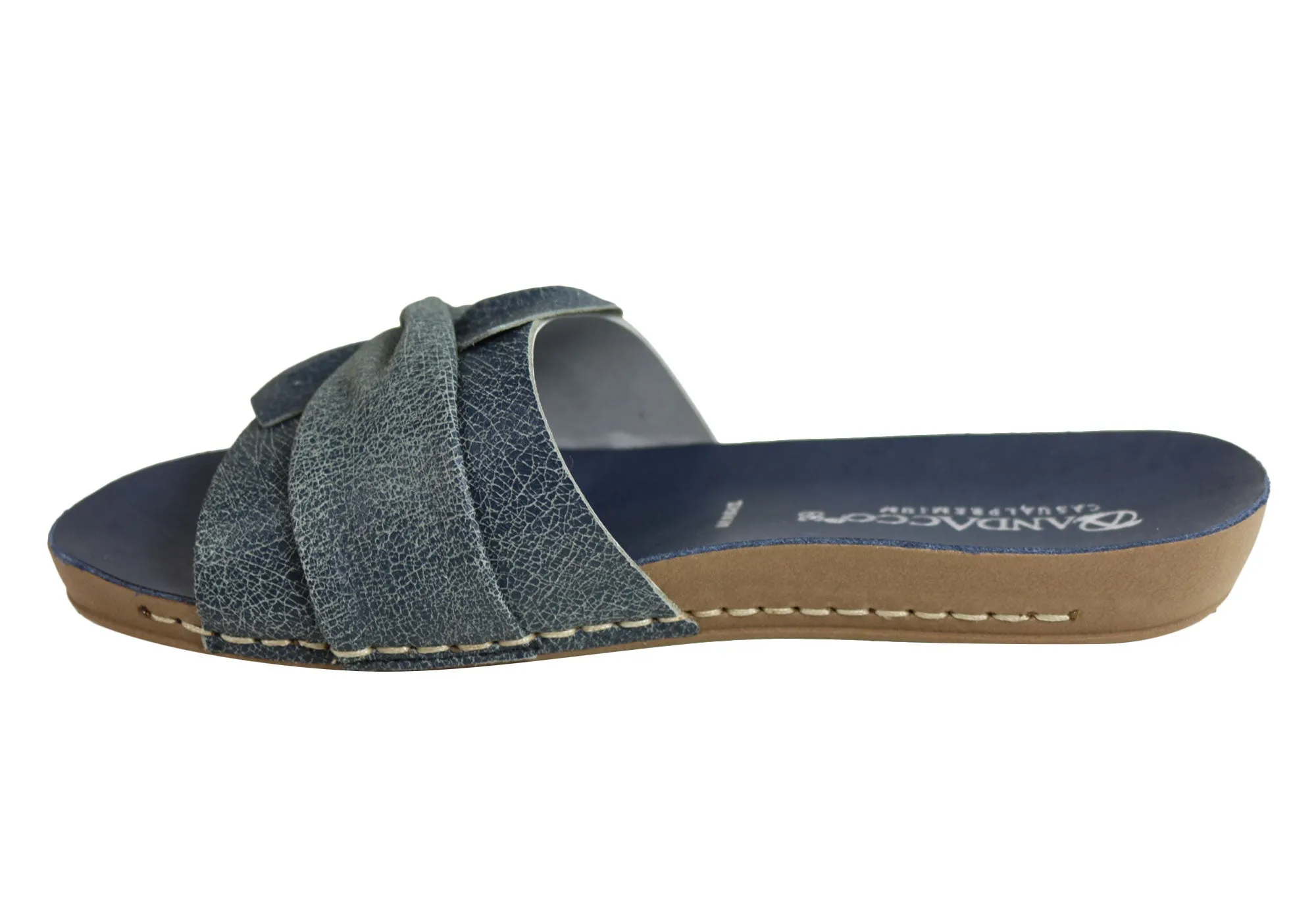 Andacco Maze Womens Comfortable Leather Slide Sandals Made In Brazil Andacco Shoes