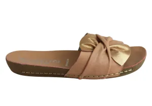 Andacco Maze Womens Comfortable Leather Slide Sandals Made In Brazil Andacco Shoes