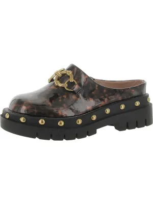 Annie Womens Padded Insole Embossed Clogs