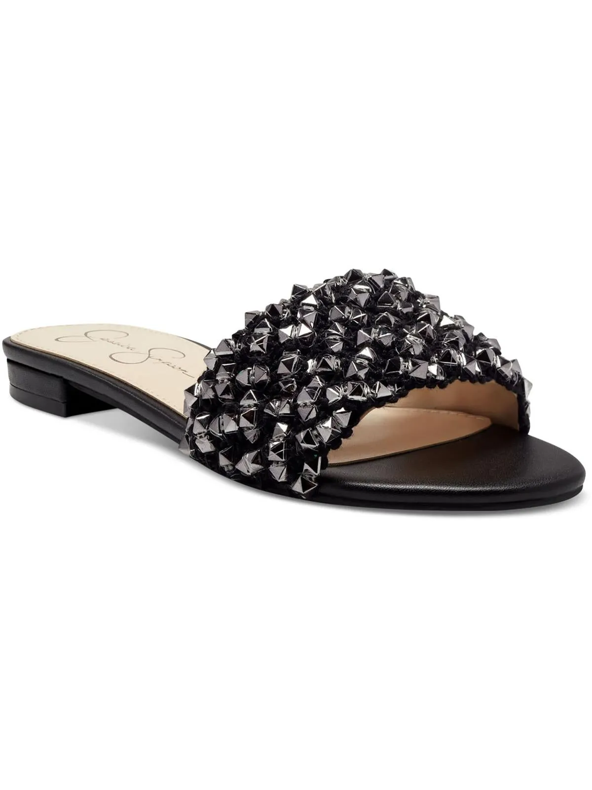 Aprio Womens Crochet Slip On Slide Sandals