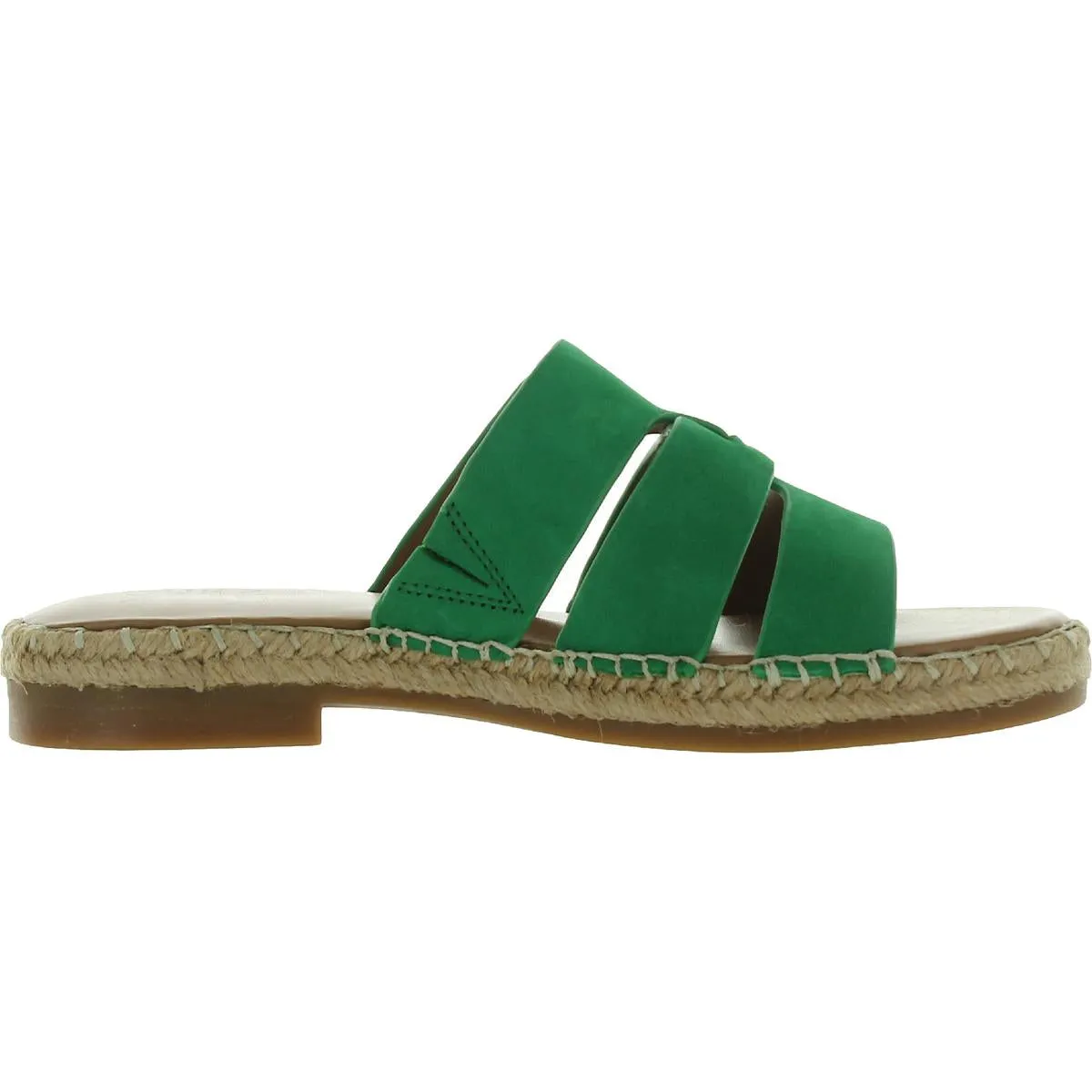 Arden Womens Leather Slip On Slide Sandals