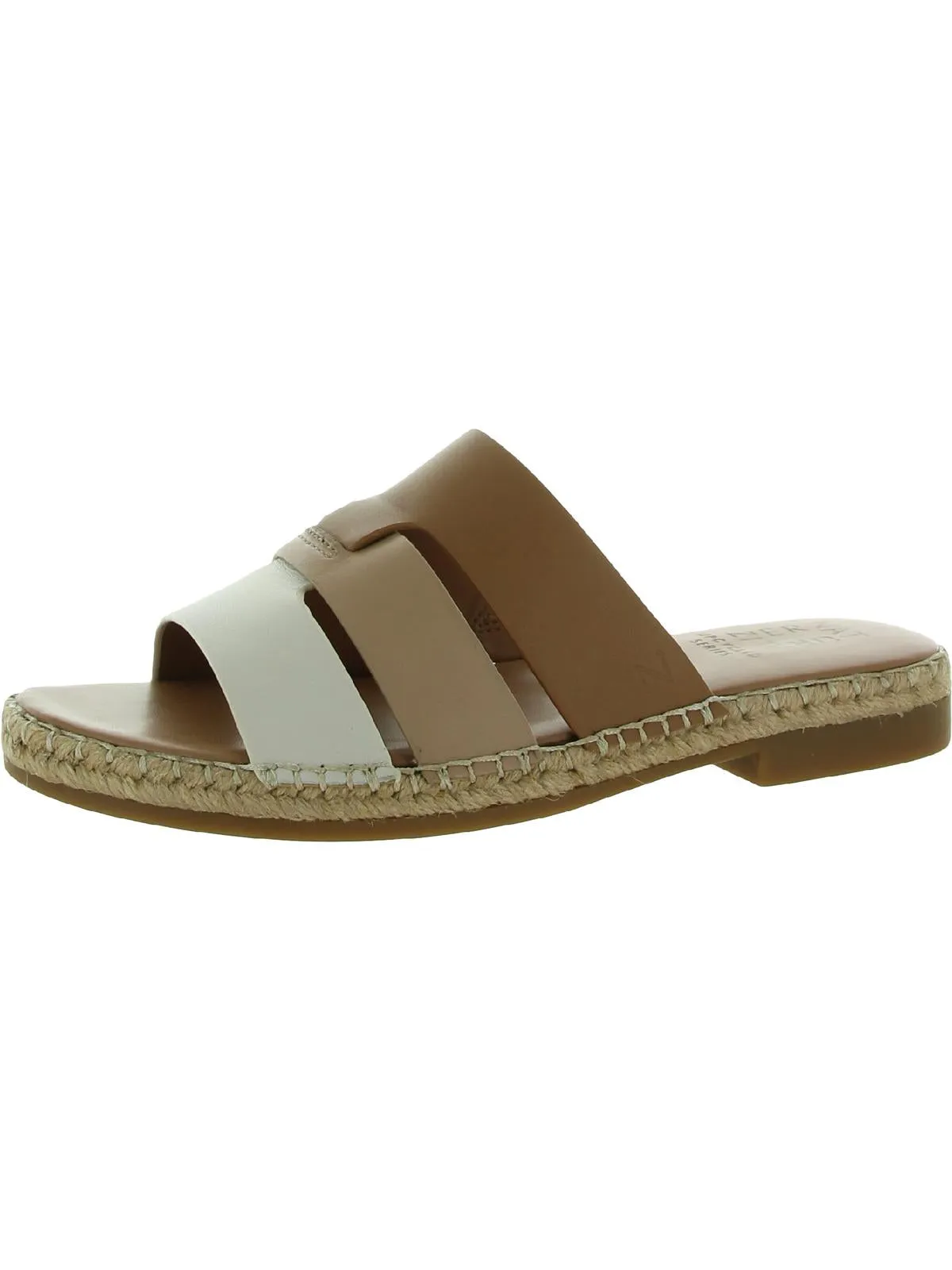 Arden Womens Leather Slip On Slide Sandals