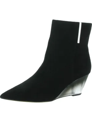 Athens Womens Leather Pointed Toe Ankle Boots