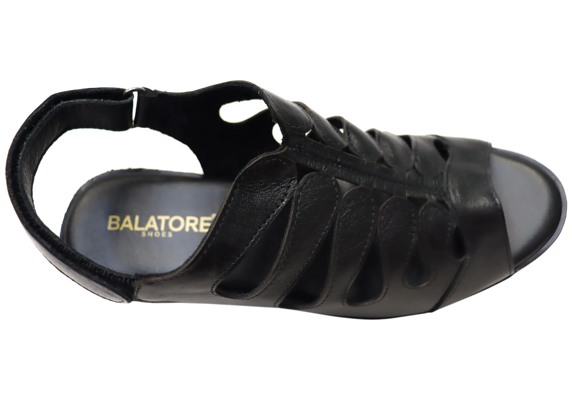 Balatore Cecillia Womens Comfort Brazilian Leather Mid Heel Sandals Balatore Shoes