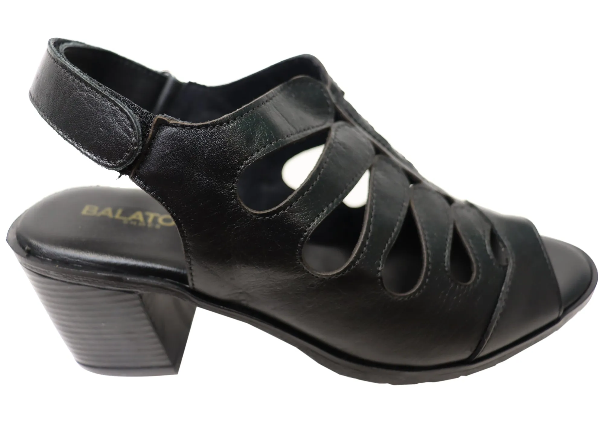 Balatore Cecillia Womens Comfort Brazilian Leather Mid Heel Sandals Balatore Shoes