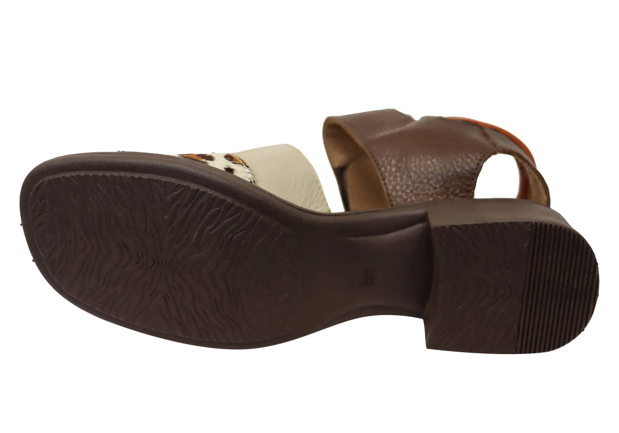 Balatore Daphe Womens Comfortable Brazilian Leather Low Heel Sandals Balatore Shoes