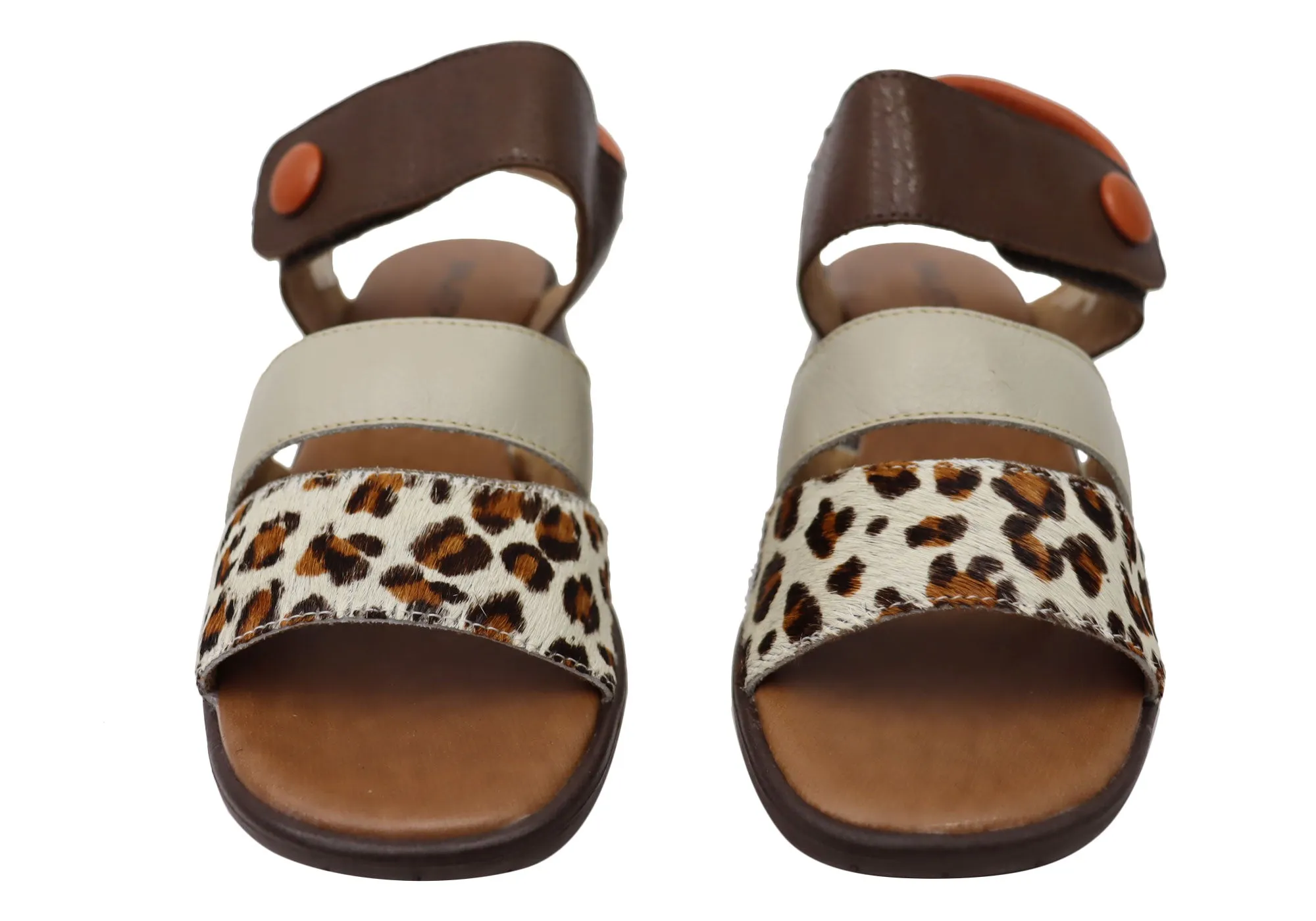Balatore Daphe Womens Comfortable Brazilian Leather Low Heel Sandals Balatore Shoes