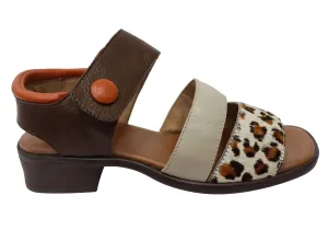 Balatore Daphe Womens Comfortable Brazilian Leather Low Heel Sandals Balatore Shoes