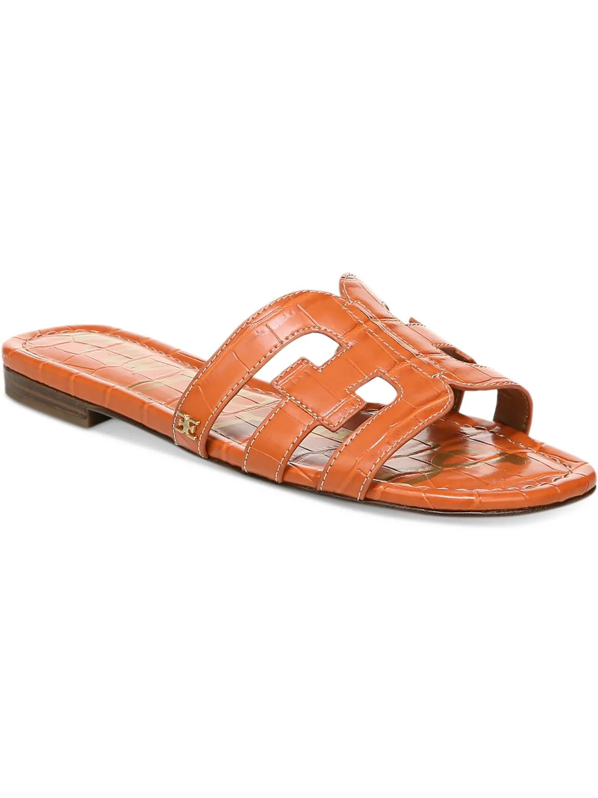 Bay Womens Leather Flat Sandals