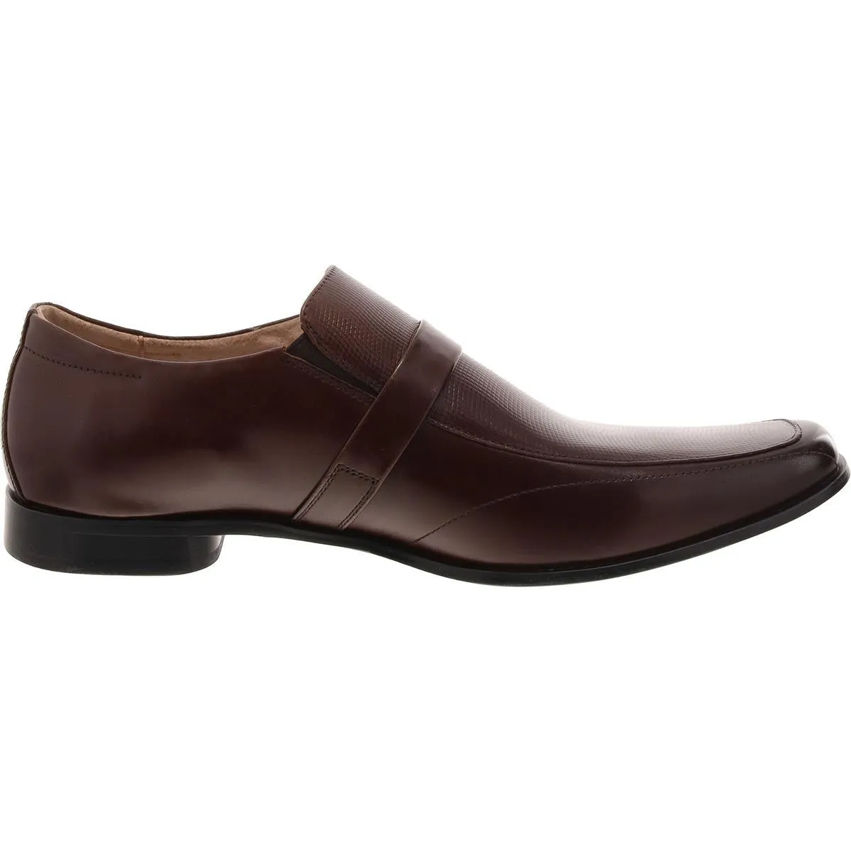 Beau Mens Leather Buckle Slip On Shoes