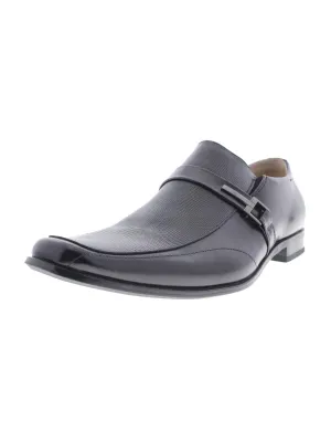 Beau Mens Leather Buckle Slip On Shoes