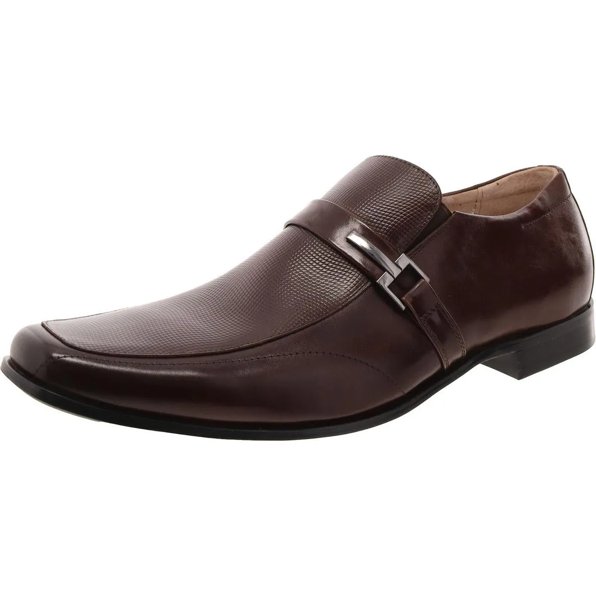 Beau Mens Leather Buckle Slip On Shoes