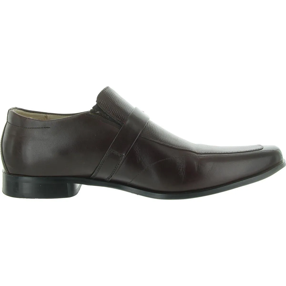Beau Mens Leather Buckle Slip On Shoes