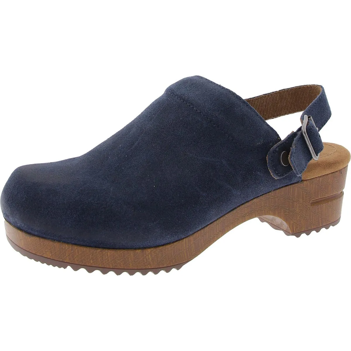 Being Womens Suede Round Toe Clogs