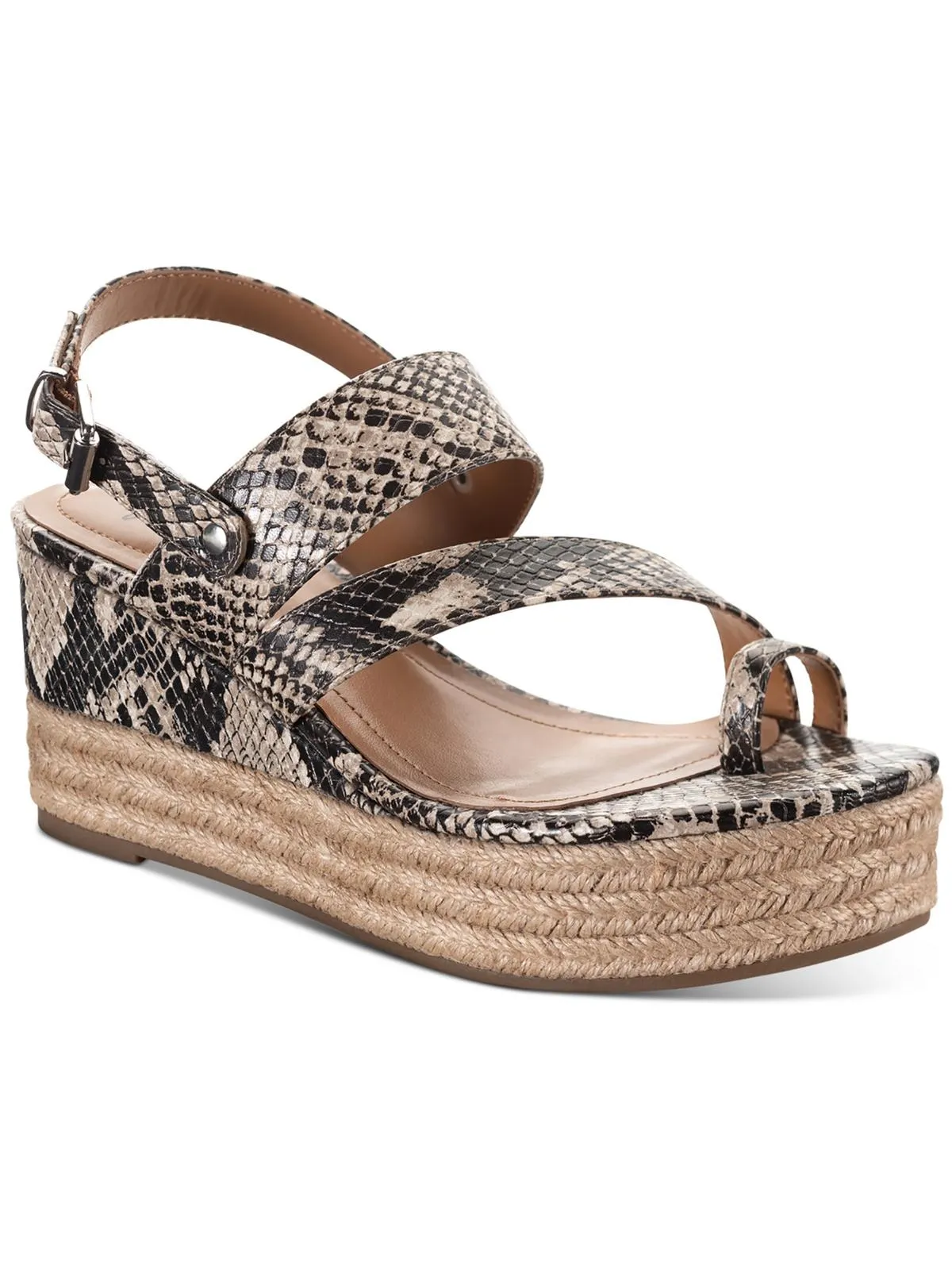 Bettyy Womens Animal Print Espadrille Wedge Sandals