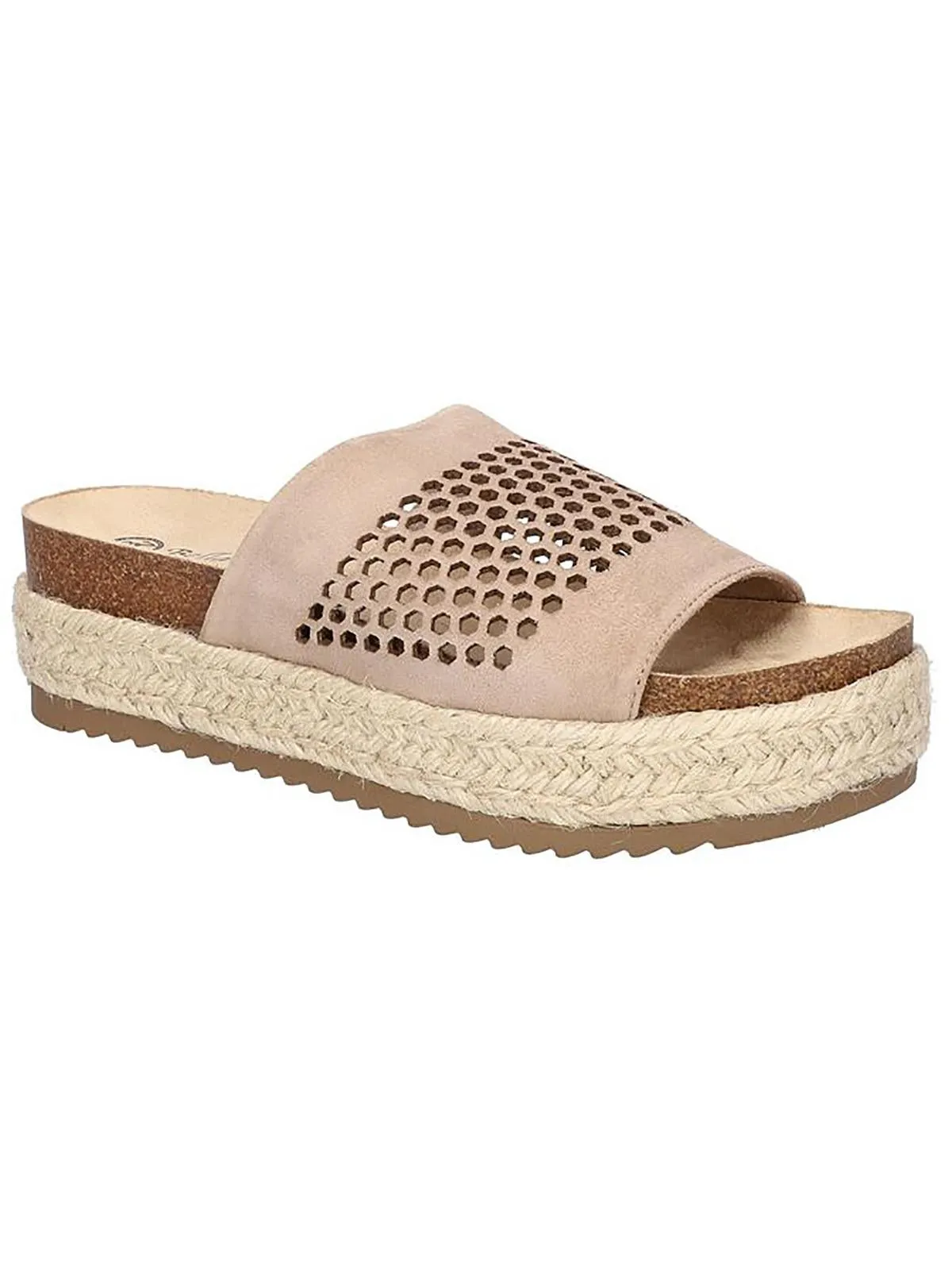 Beverly  Womens Leather Espadrille Platform Sandals