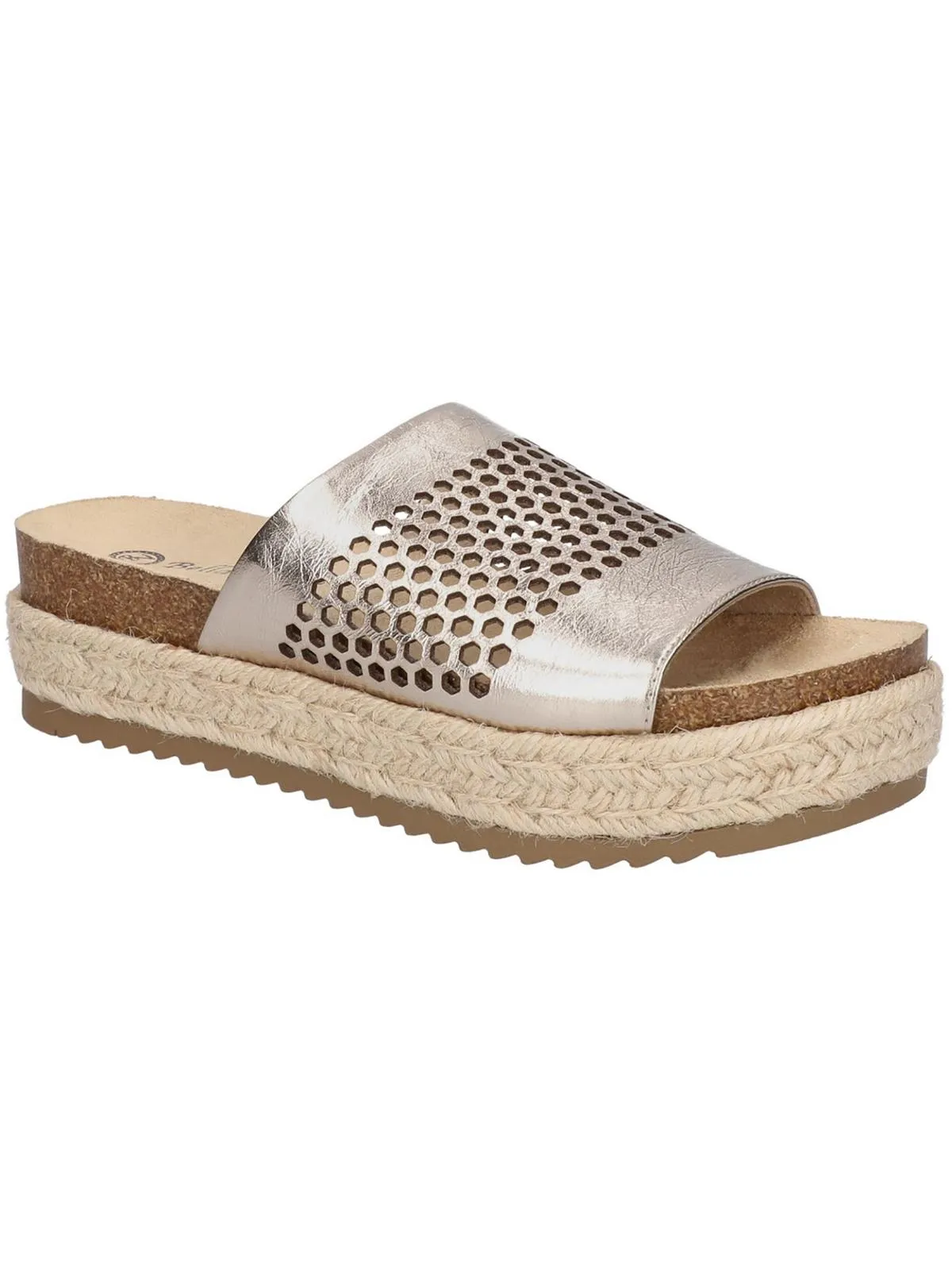 Beverly  Womens Leather Espadrille Platform Sandals