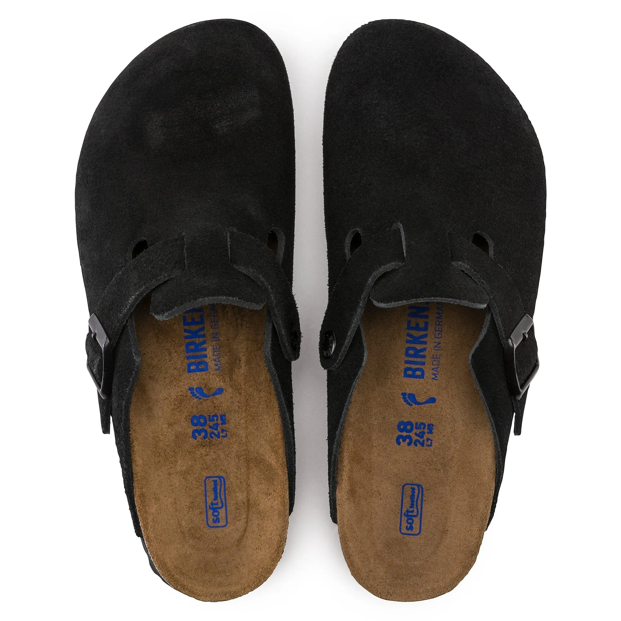 BIRKENSTOCK BOSTON SOFT FOOTBED SUEDE UNISEX MEDIUM AND WIDE