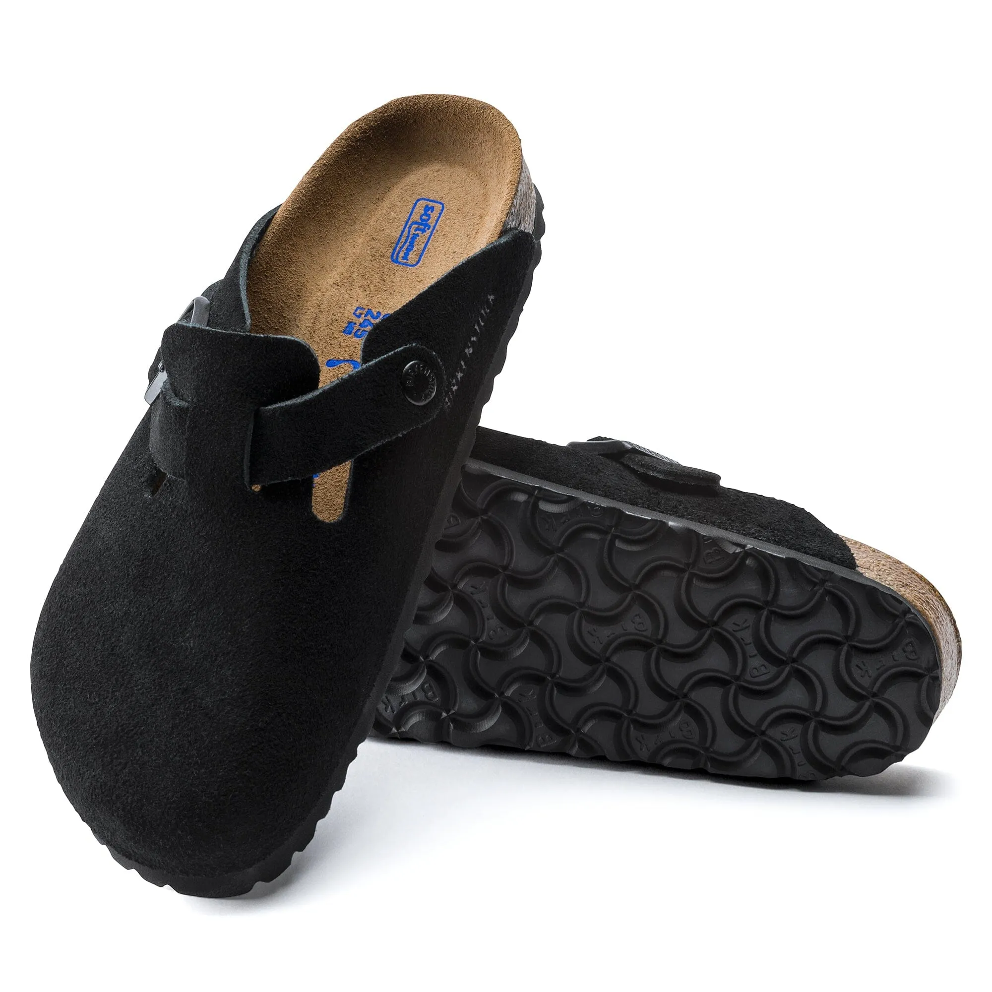 BIRKENSTOCK BOSTON SOFT FOOTBED SUEDE UNISEX MEDIUM AND WIDE
