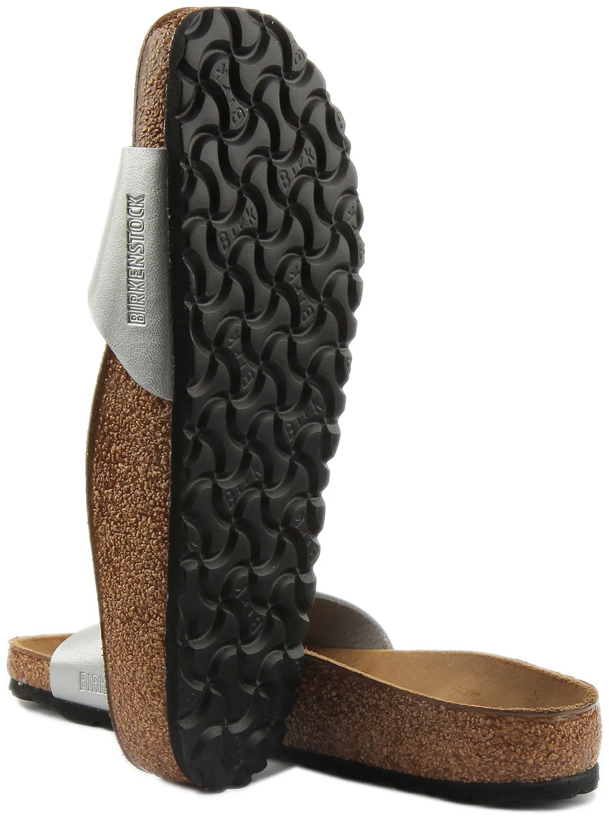 Birkenstock Madrid Sandals In Silver | Regular Fit Shoes Birkenstock