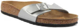 Birkenstock Madrid Sandals In Silver | Regular Fit Shoes Birkenstock