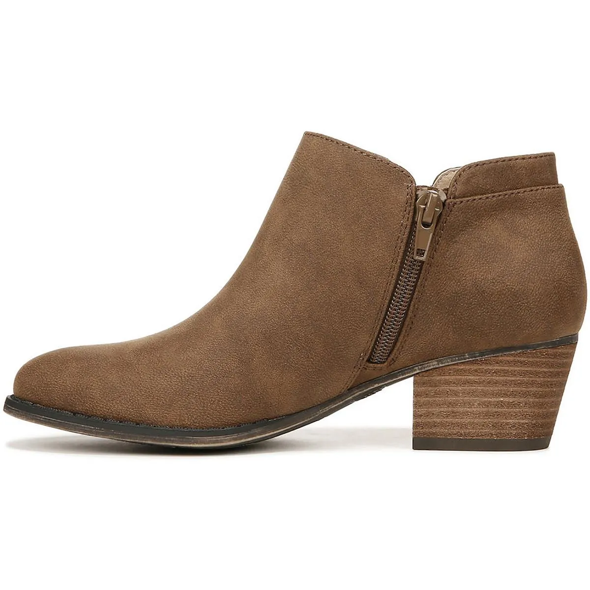Blake Zip Womens Faux Leather Embossed Shooties