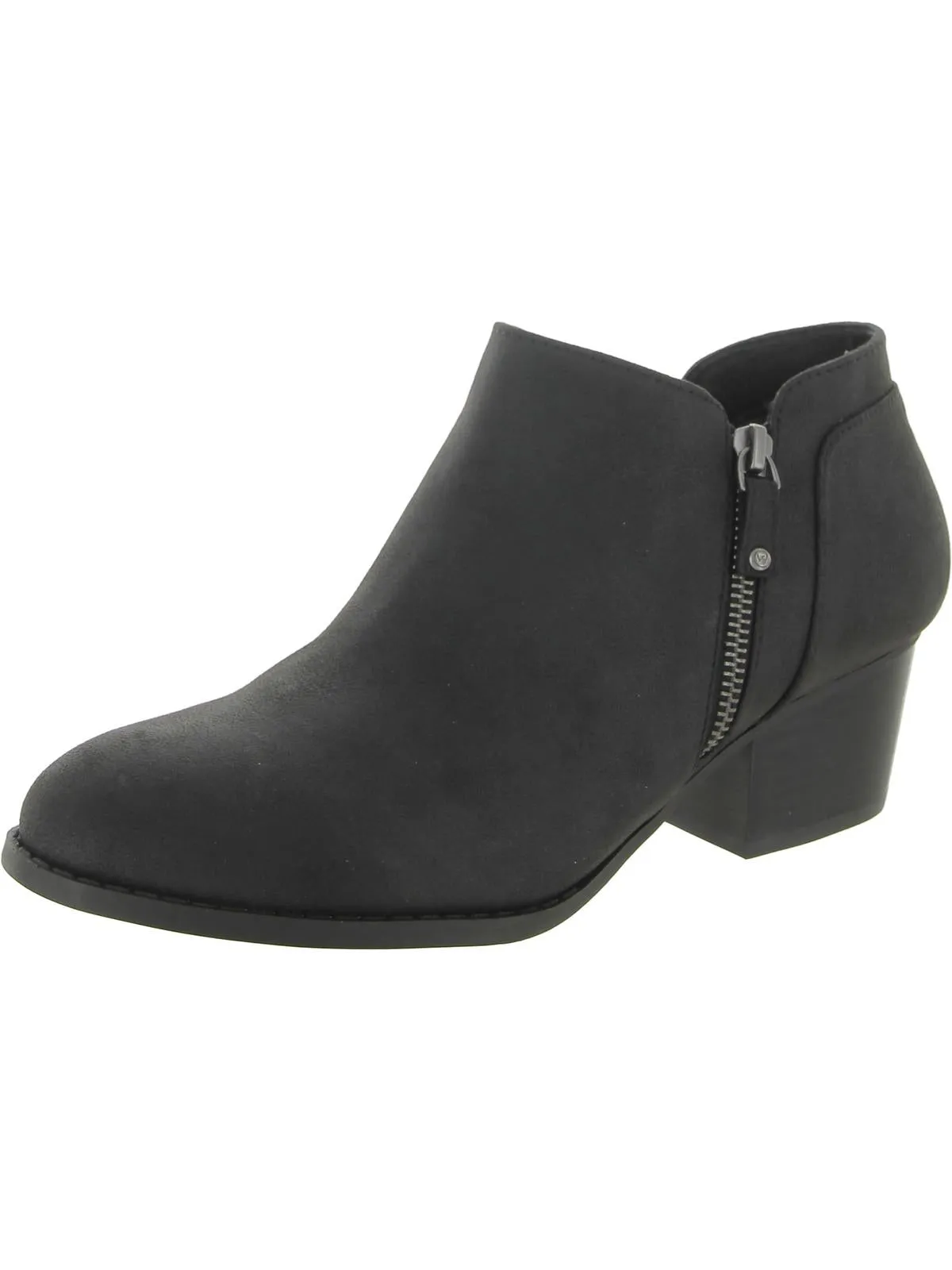 Blake Zip Womens Faux Leather Embossed Shooties