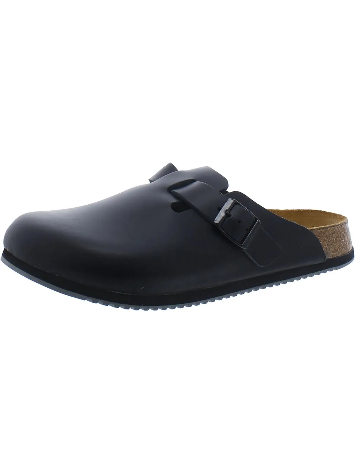 Boston Womens Leather Slip On Mule Sandals