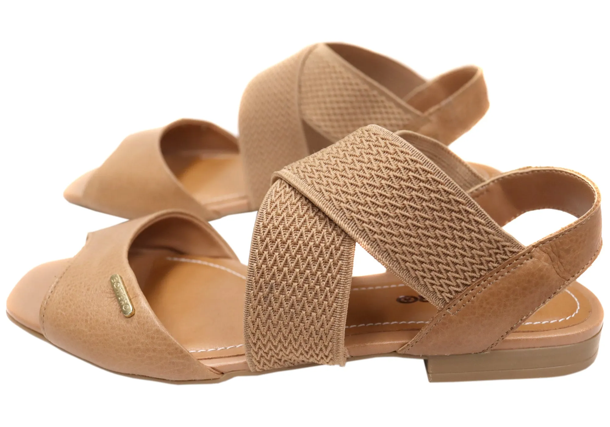 Bottero Eliana Womens Comfortable Leather Sandals Made In Brazil Bottero Shoes