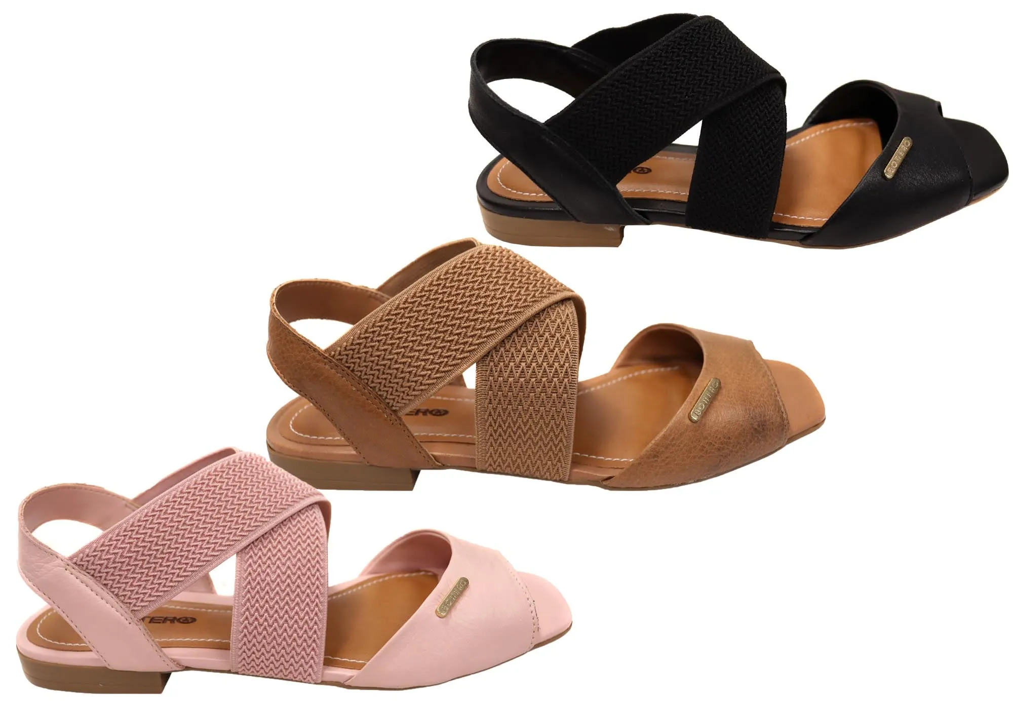 Bottero Eliana Womens Comfortable Leather Sandals Made In Brazil Bottero Shoes