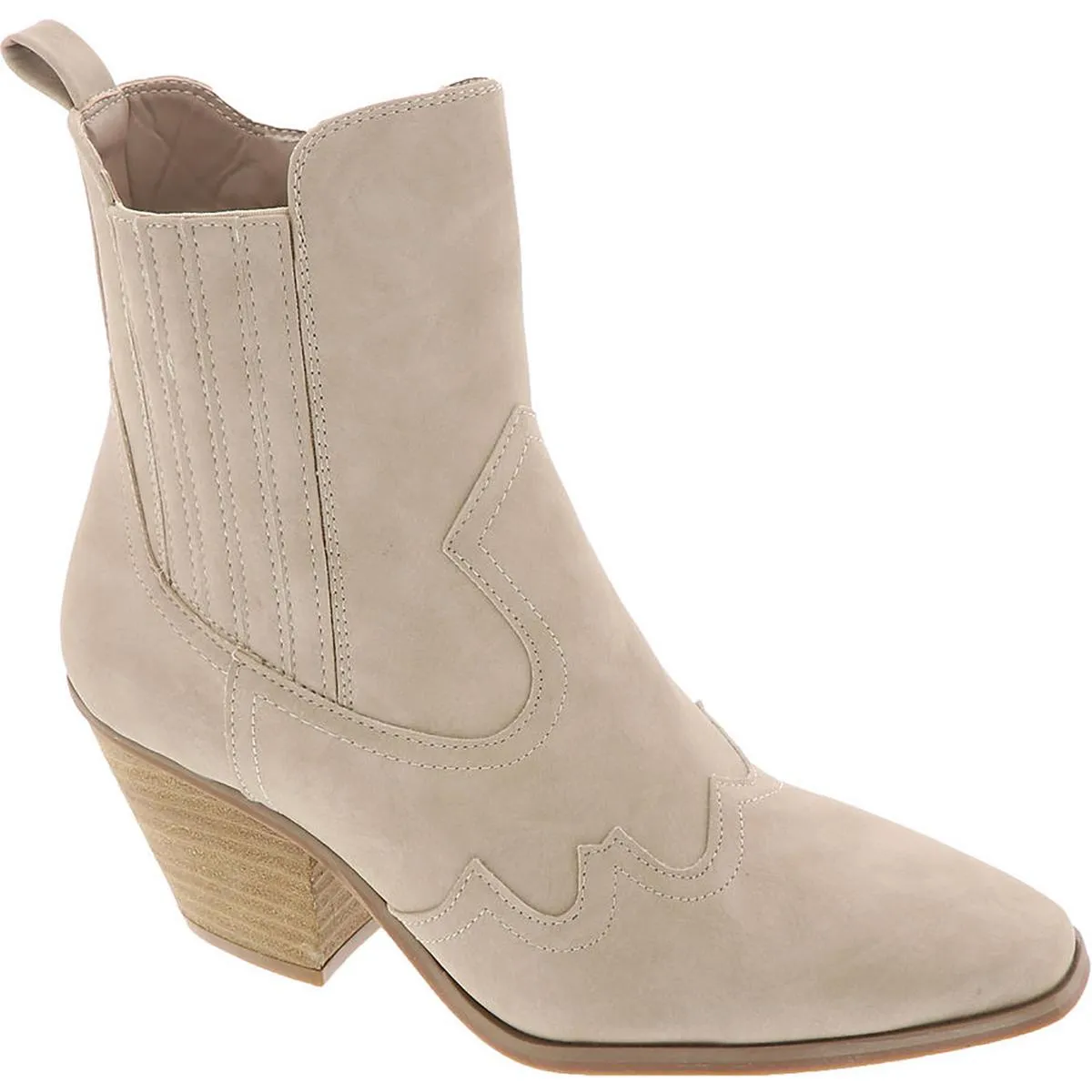Brazos Womens Faux Leather Embossed Ankle Boots