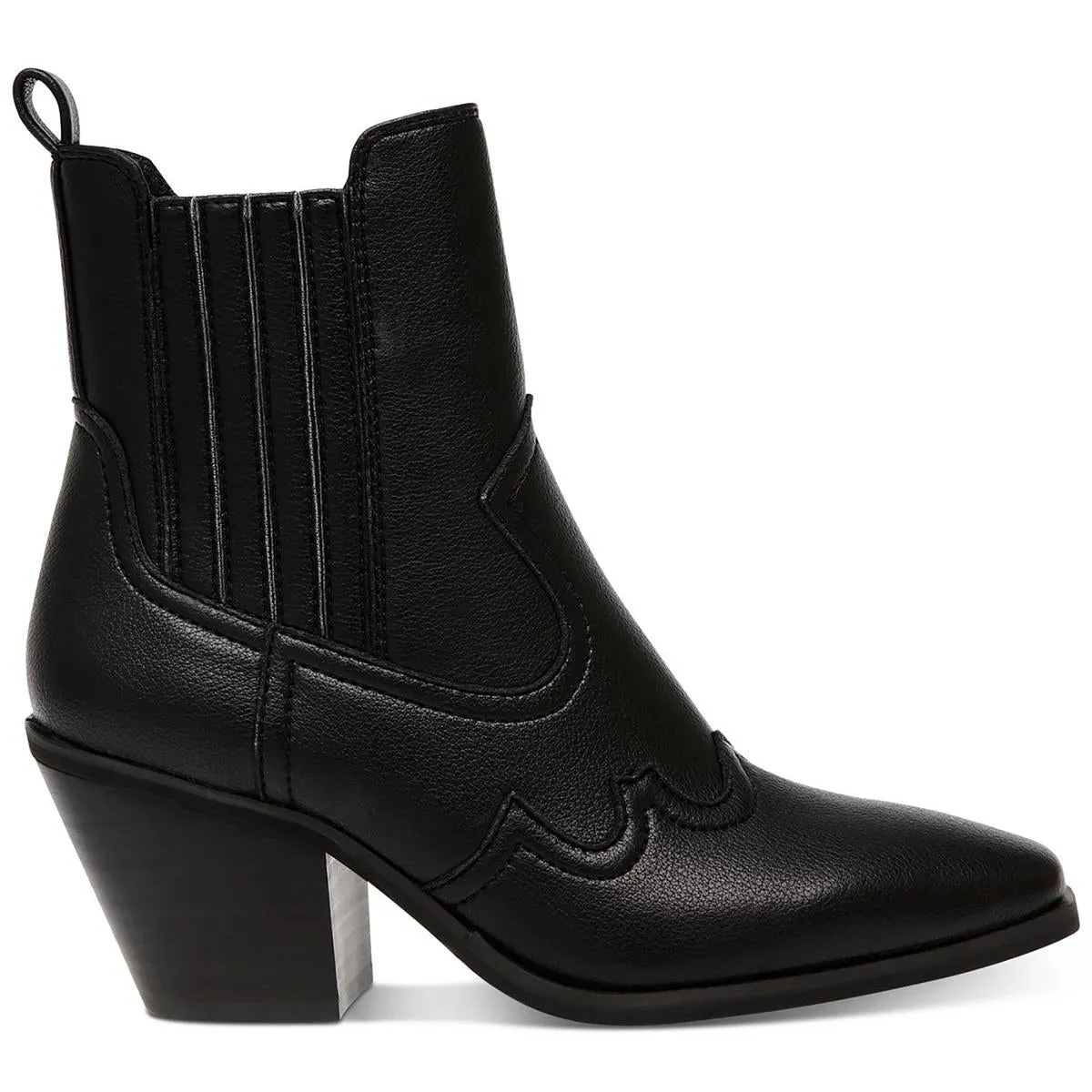 Brazos Womens Faux Leather Embossed Ankle Boots