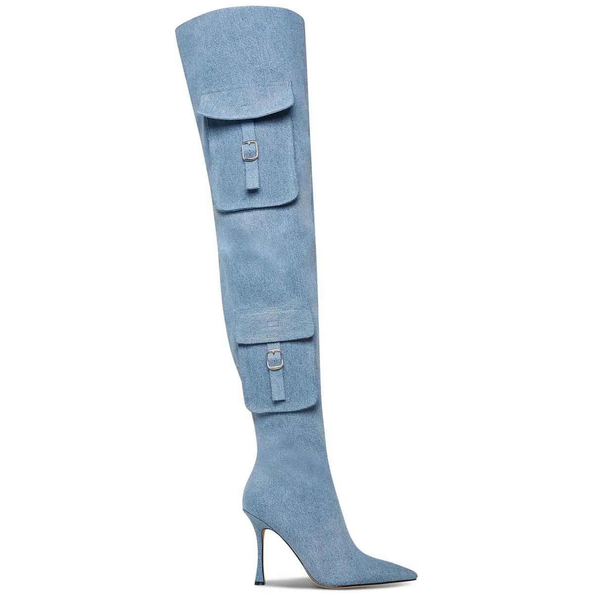 Brittany Womens Denim Over-The-Knee Boots