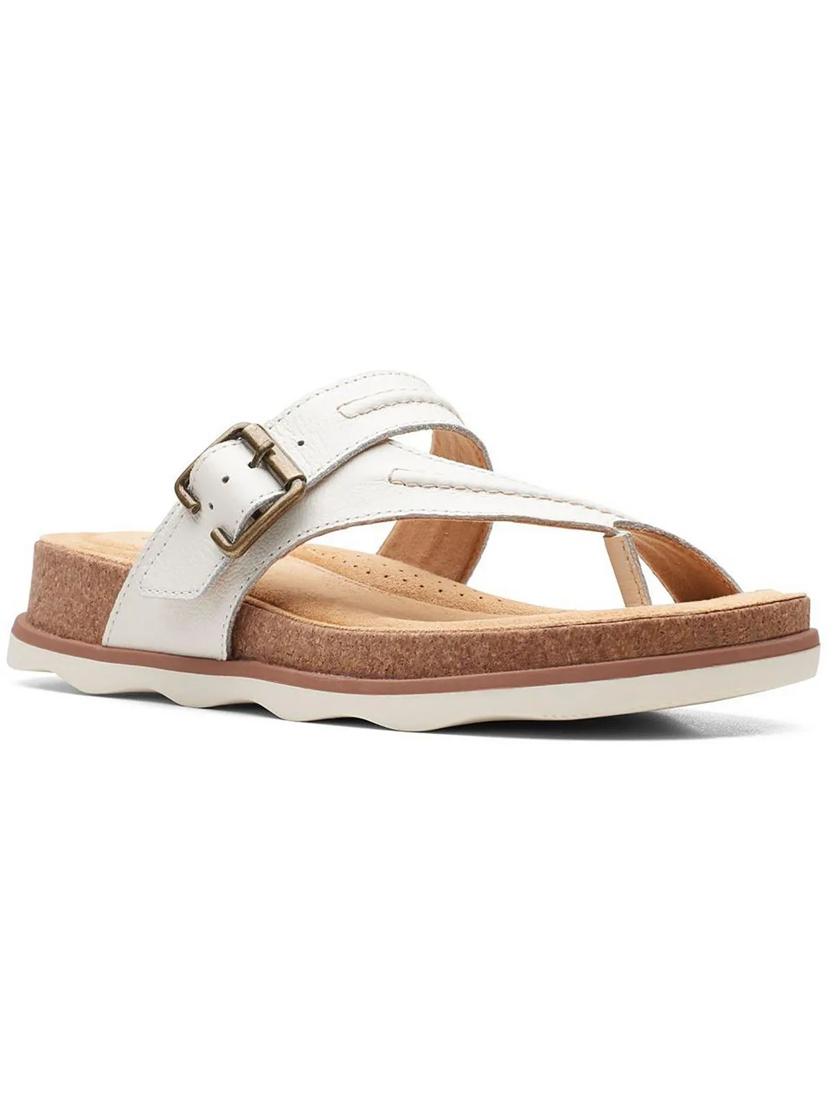 Brynn Madi Womens Buckle Cushioned Footbed Slide Sandals
