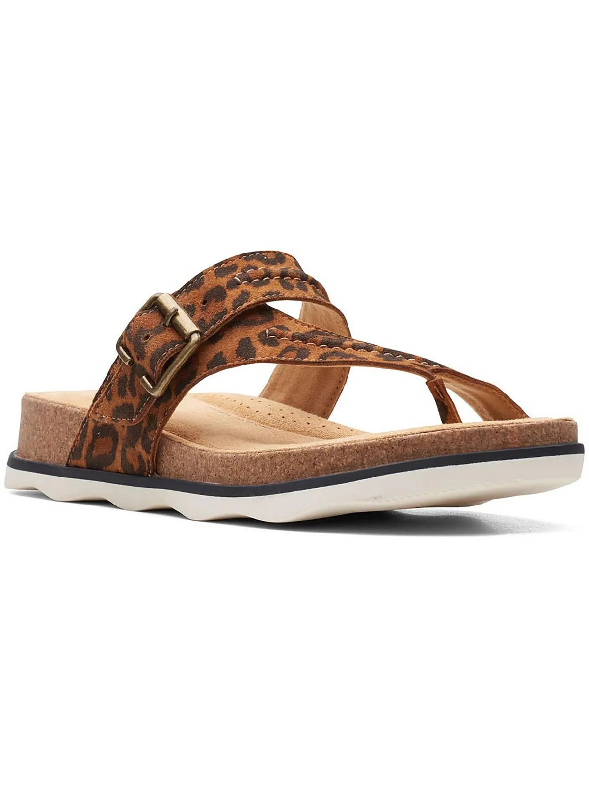 Brynn Madi Womens Buckle Cushioned Footbed Slide Sandals