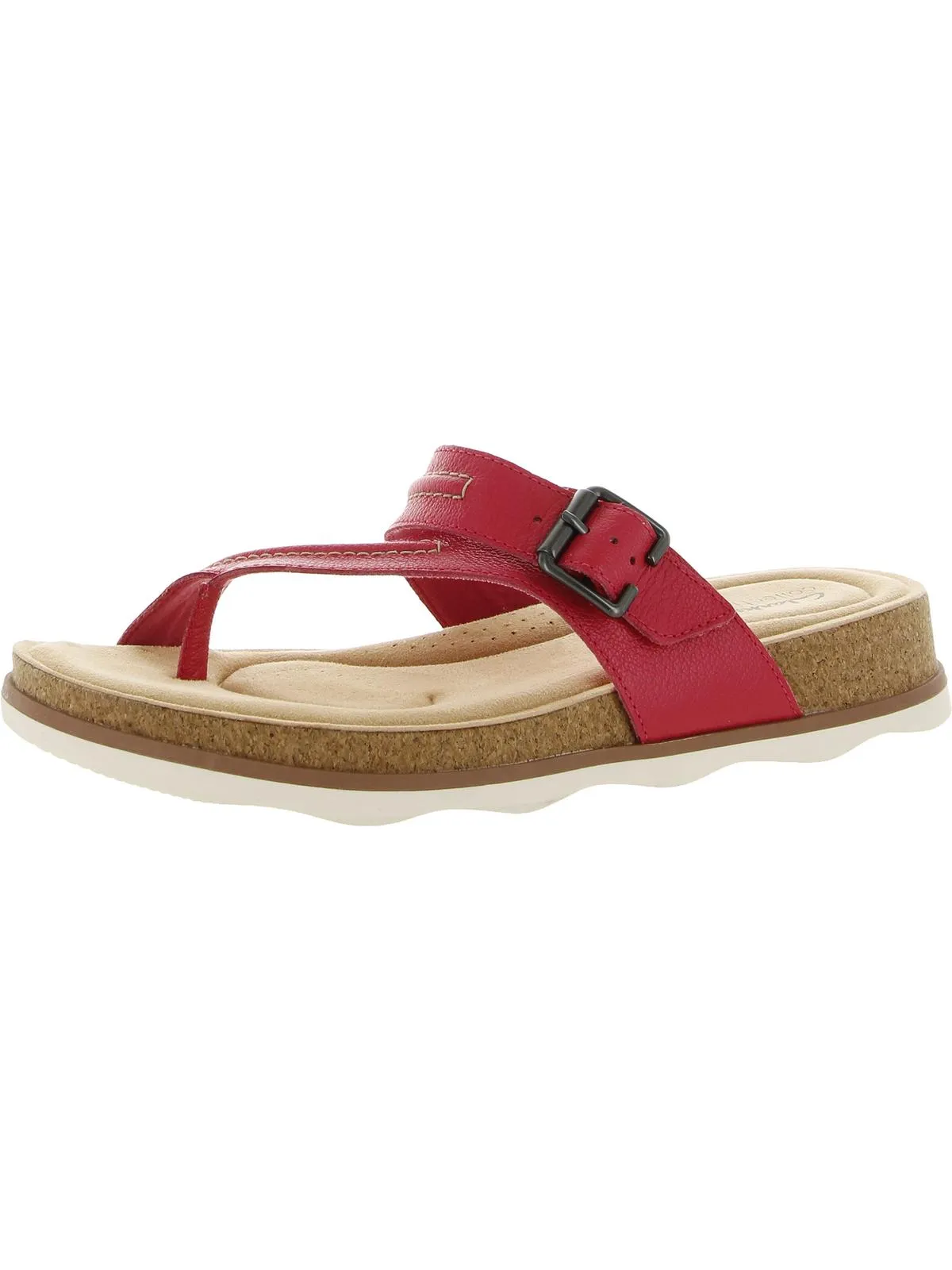 Brynn Madi Womens Buckle Cushioned Footbed Slide Sandals