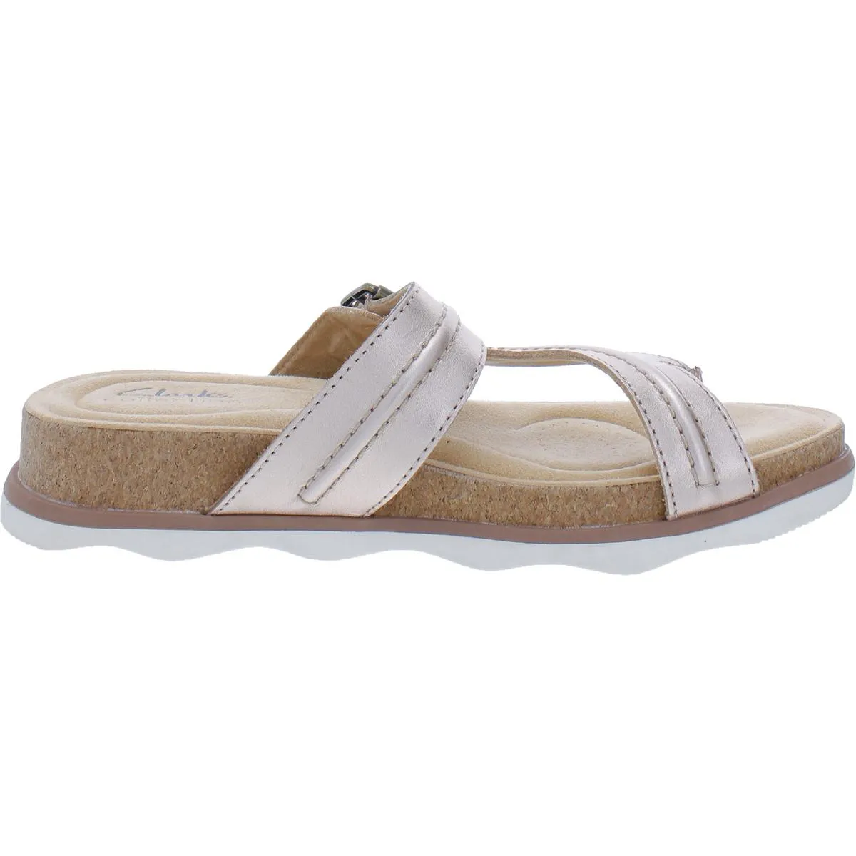 Brynn Madi Womens Buckle Cushioned Footbed Slide Sandals