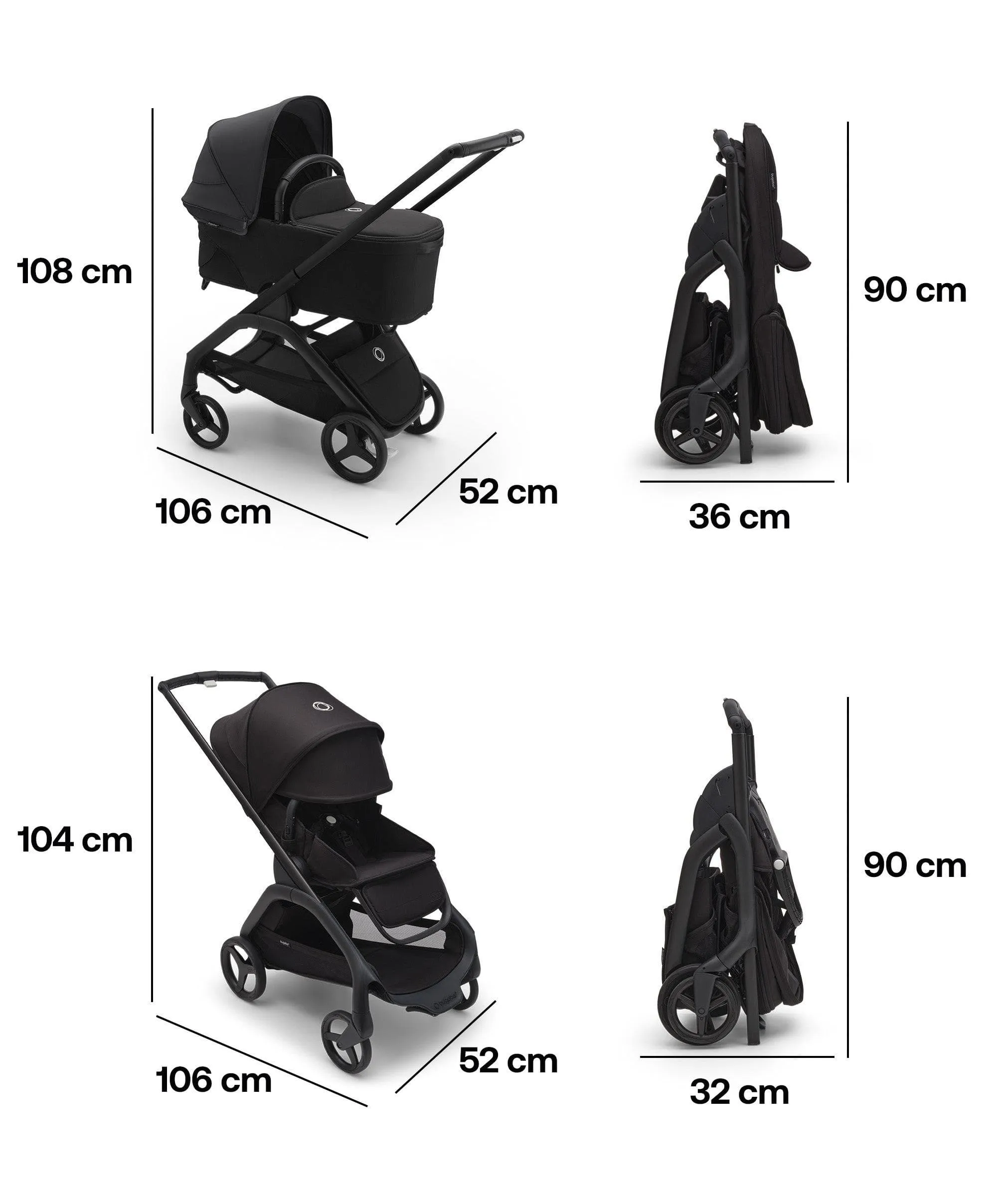 Bugaboo Pushchairs Bugaboo Dragonfly Complete Stroller - Forest Green