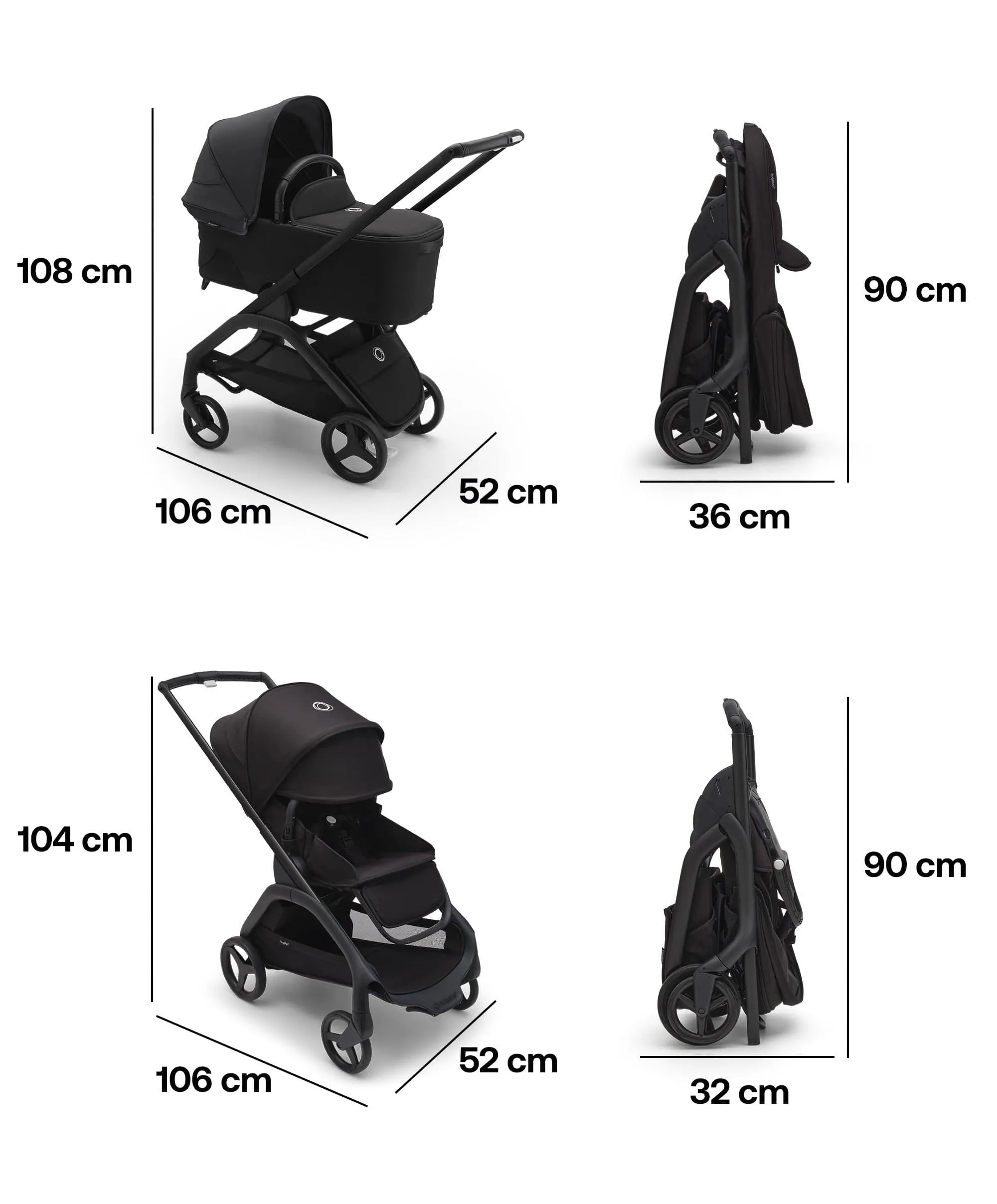 Bugaboo Pushchairs Bugaboo Dragonfly Complete Stroller - Forest Green