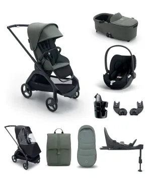 Bugaboo Pushchairs Bugaboo Dragonfly Pushchair Bundle with Cloud T Car Seat & Base - Forest Green